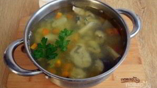 уха в хлебном горшочке