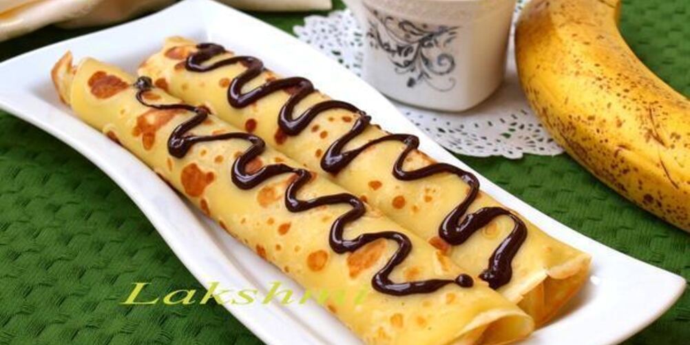 Рецепт блинчиков фаршированных бананами