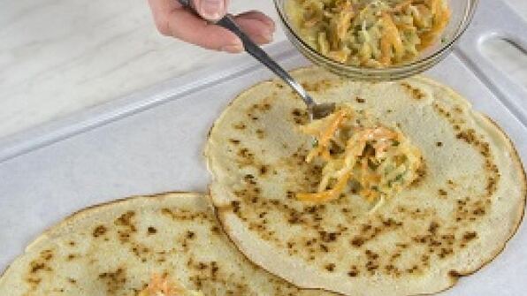 блинчики с овощами