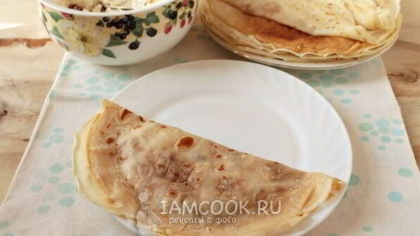 блинчики с творогом и изюмом