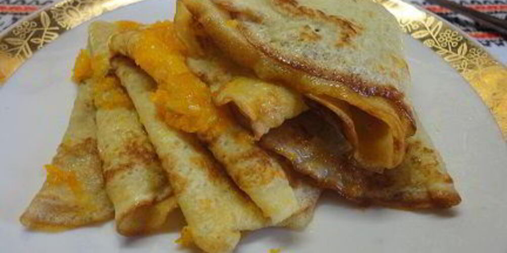 Рецепт блинчиков в апельсиновой карамели