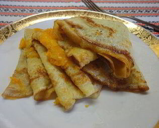 Блинчики в апельсиновой карамели