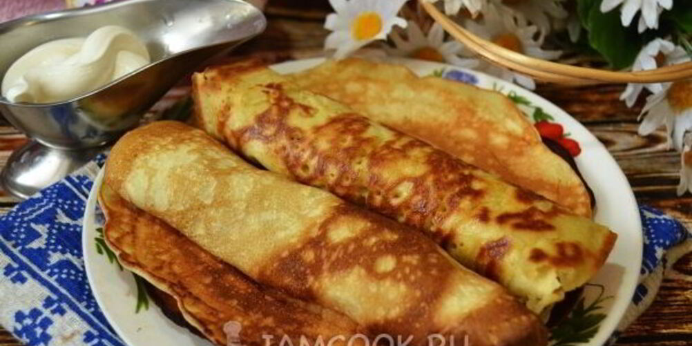 Рецепт блинов на сметане и воде