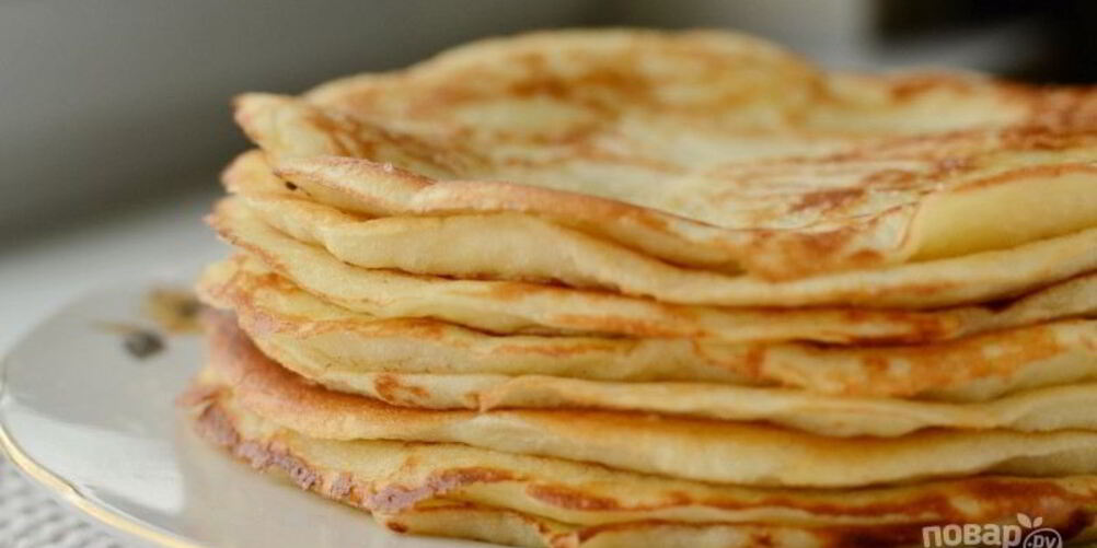 Рецепт блинов с дрожжами на воде и кефире