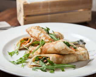 Блины с семгой