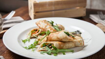 Блины с семгой