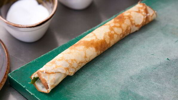 блины с семгой