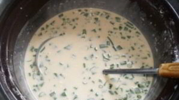 блины с зеленым луком