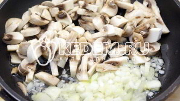 рисовые блинчики с грибами