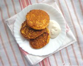 Тыквенные панкейки на кукурузной муке