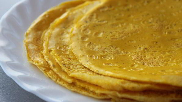 яичные блинчики с творожной начинкой