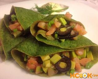 Зеленые блины со шпинатом