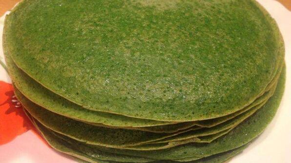 зеленые блины со шпинатом