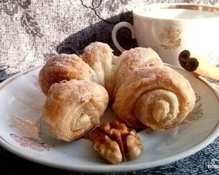 Булочки с корицей без дрожжей