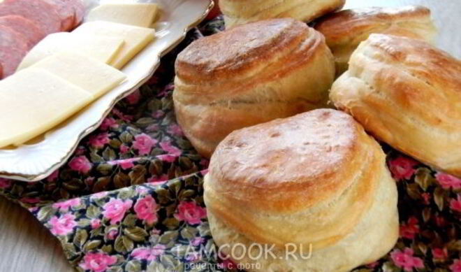 Булочки слоеные из дрожжевого теста