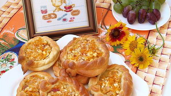 ватрушки с творожной начинкой из тыквы и яблок