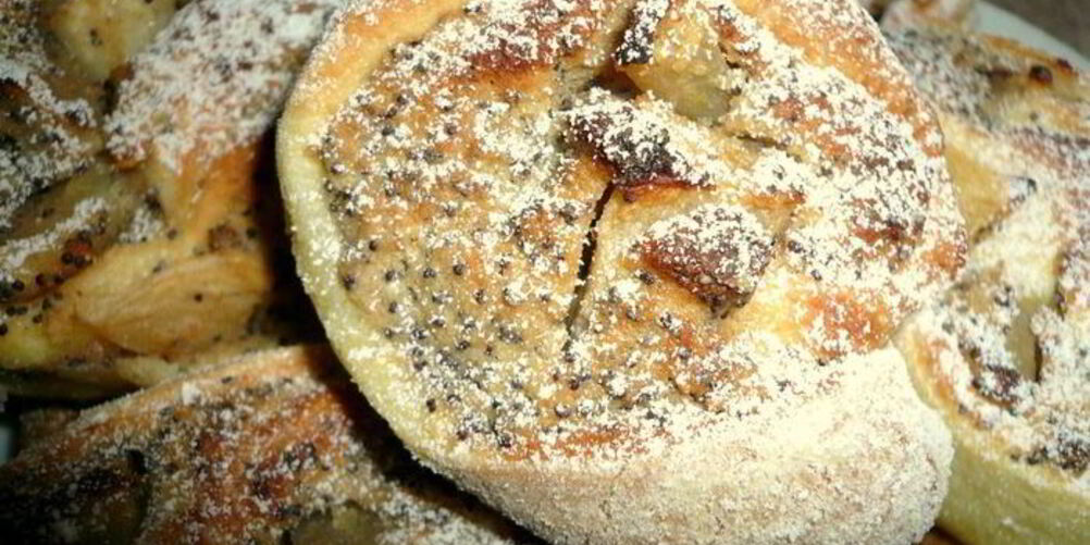 Рецепт яблочно-маковых плюшки
