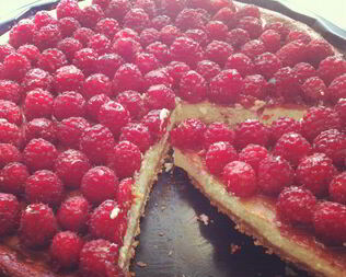 Чизкейк из рикотты с малиной