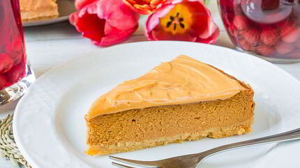 Чизкейк с вареной сгущенкой