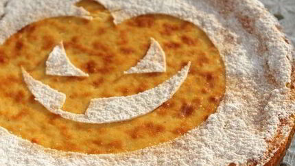 Чизкейк Веселая тыква с рикоттой и белым шоколадом