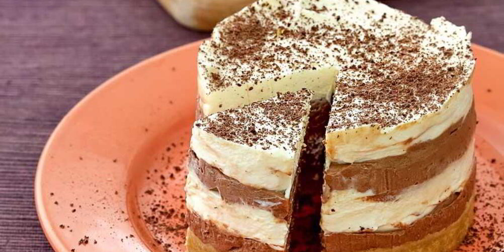 Рецепт холодных полосатых чизкейков