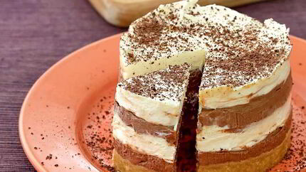 Холодные полосатые чизкейки