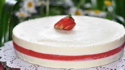 Клубничный чизкейк без выпечки