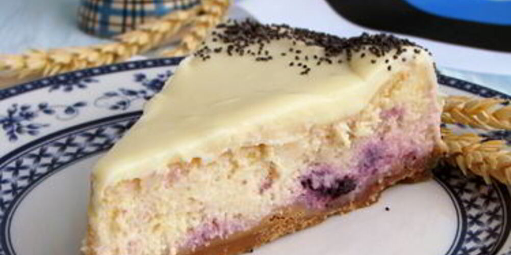 Рецепт лимонного чизкейка с черникой