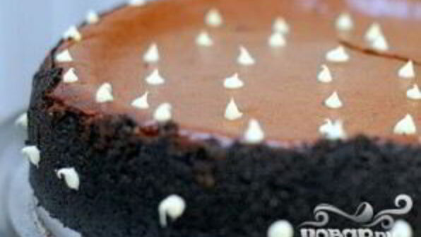 шоколадный чизкейк с карамелью