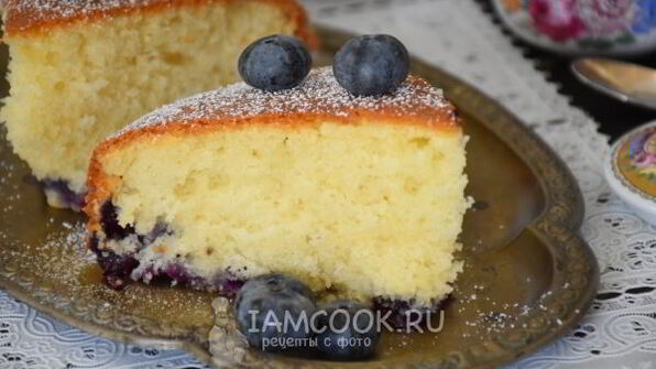 йогуртовый кекс с черникой