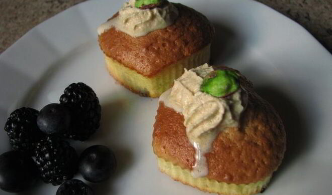 Кексики Фисташковые сердечки