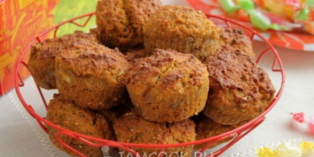 Рецепт кексов морковных из овсяной и цельнозерновой муки