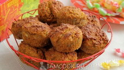 Кексы морковные из овсяной и цельнозерновой муки