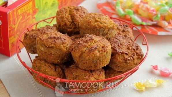 кексы морковные из овсяной и цельнозерновой муки