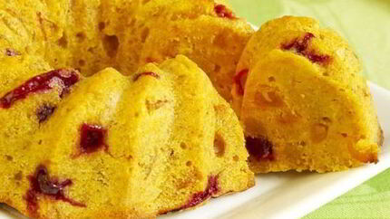 Овсяный кекс с клюквой и курагой