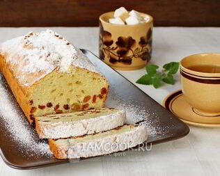 Песочный кекс с изюмом