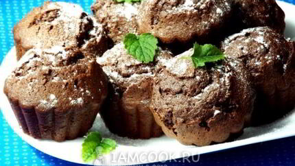 Шоколадные кексы со сгущенкой