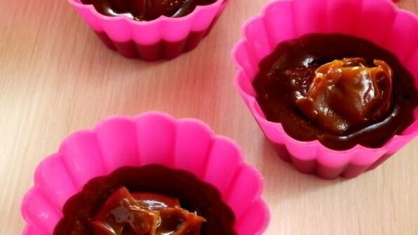 шоколадные кексы со сгущенкой