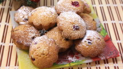 Ванильные кексики с клюквой