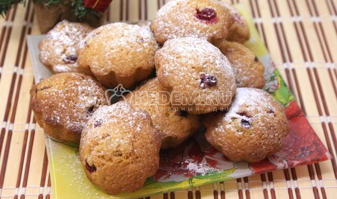 Ванильные кексики с клюквой