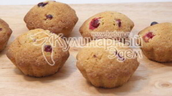 ванильные кексики с клюквой