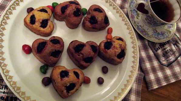 воздушные кексы с вишней и маскарпоне