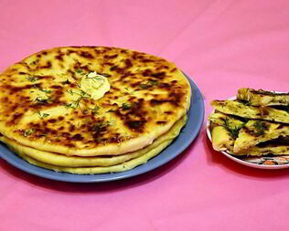 Хачапури с творогом на сковороде