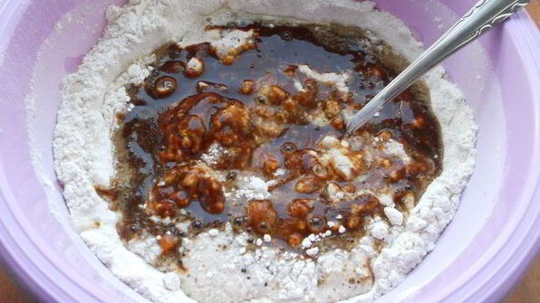 пшенично-ржаной батон с изюмом