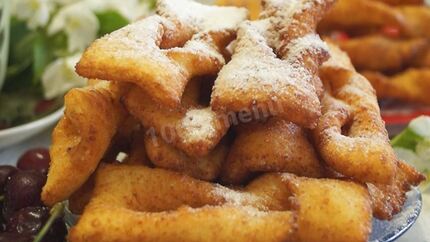 Хворост на кефире с творогом