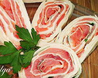 Быстрая закуска из лаваша