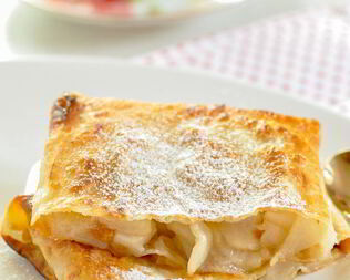 Хрустящие конвертики из лаваша с фруктами