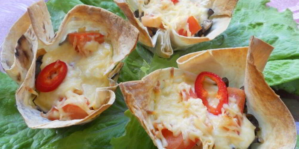 Рецепт корзиночек из лаваша с начинкой