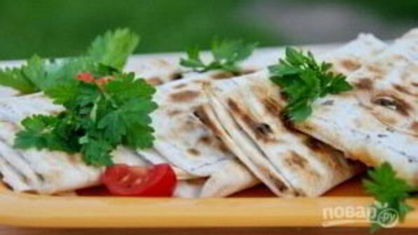 лаваш на гриле