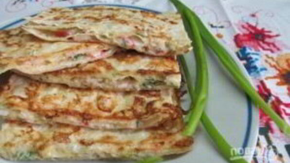 лаваш, обжаренный в яйце